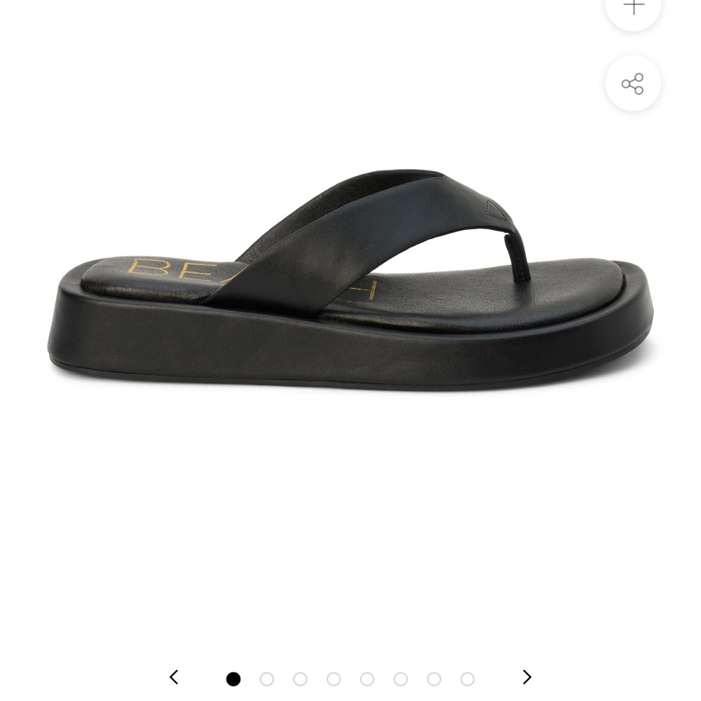 Black Platform Toe-Post Flip Flop